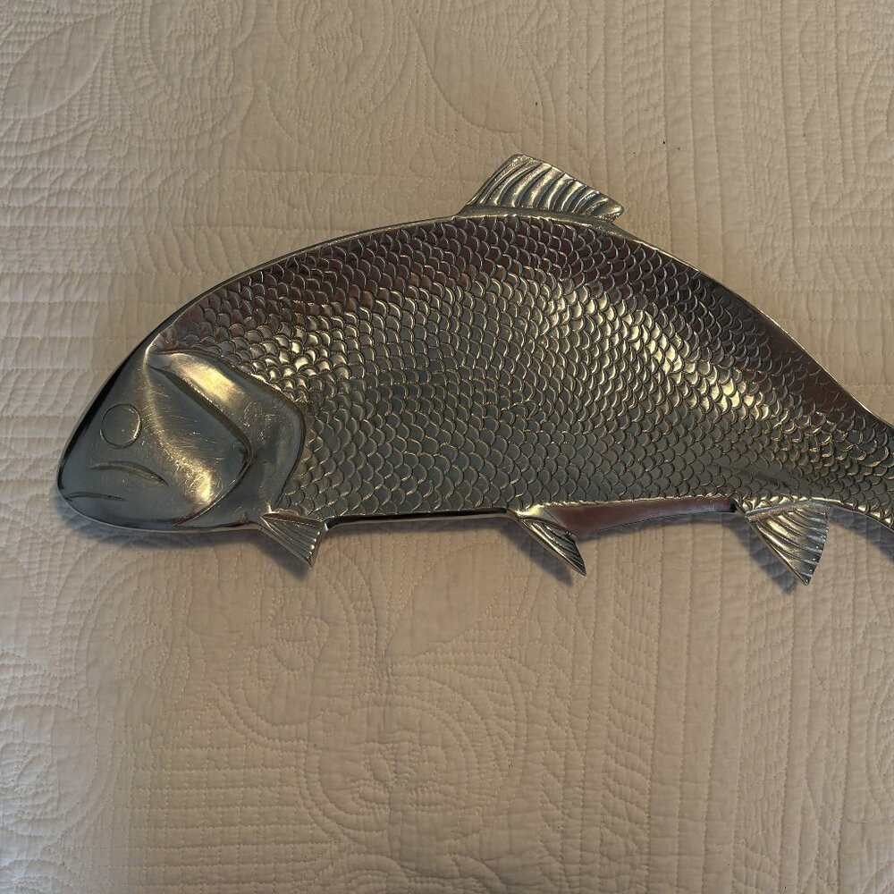 Pewter serving dish